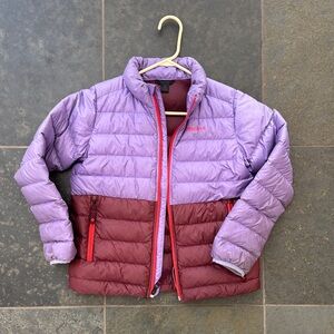 Marmot Lavender and Burgundy Puffer Jacket kids large (fit my 10 year old)